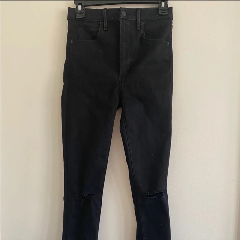 Abercrombie Black Distressed Skinny Jeans